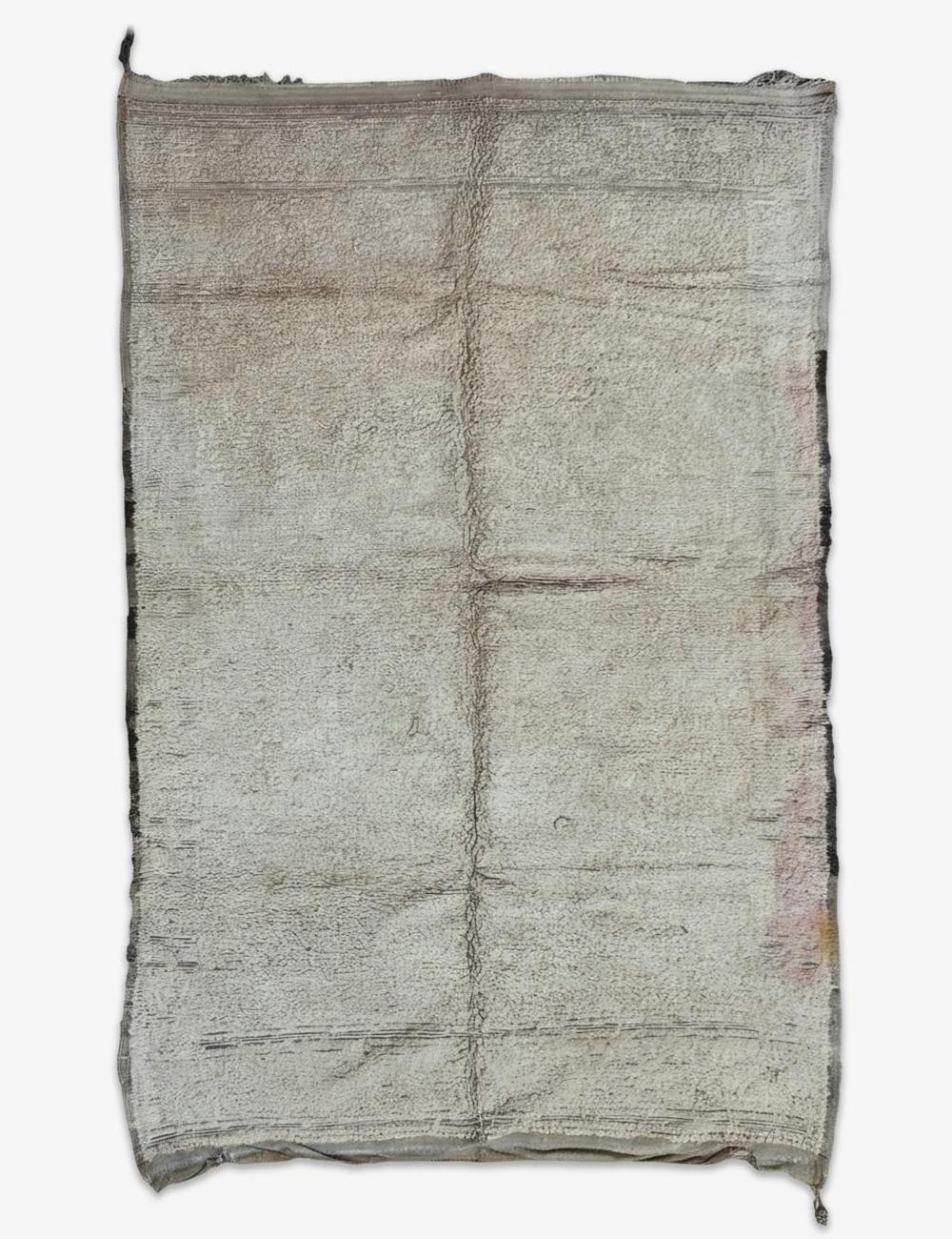 Ivory Grey Wool Rug 10.4 x 6.3 ft / 317 x 192 cm