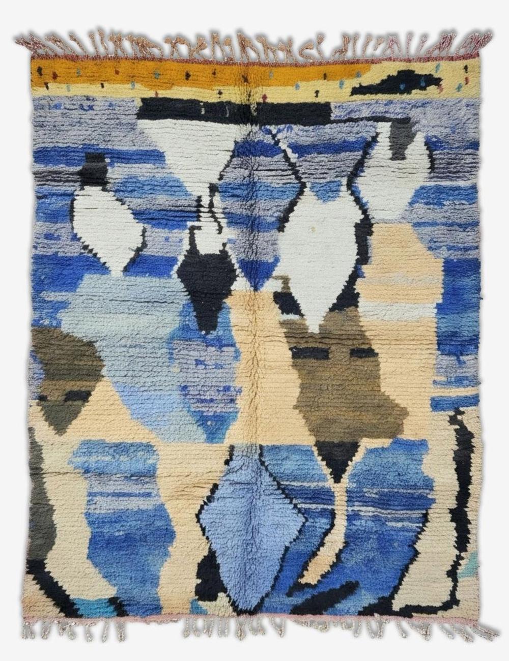 Abstract Moroccan Rug 8.5 x 6.9 ft / 260 x 212 cm