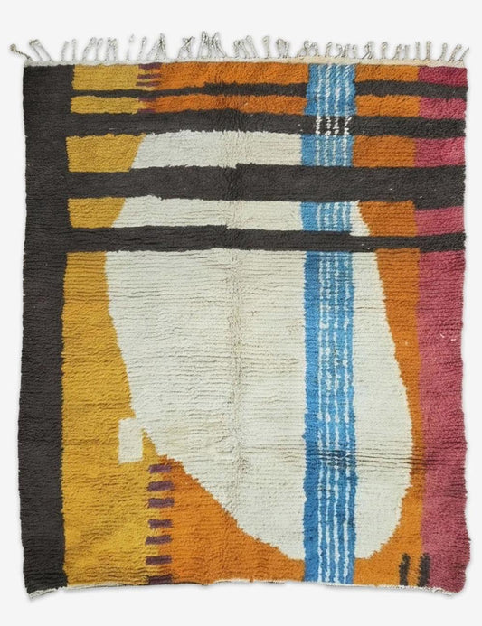 Colorful Wool Moroccan Rug  8.6 x 6.79 ft / 261 x 207 cm