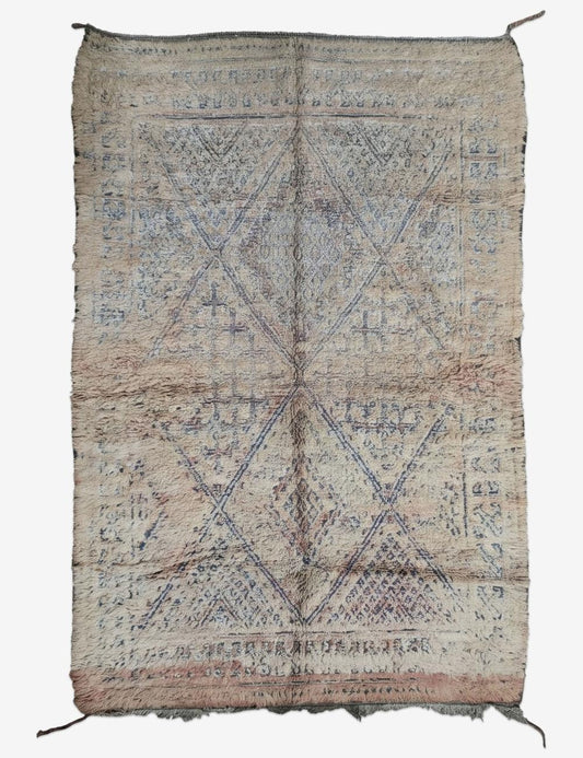 Handwoven Moroccan Carpet 11 x 6.2 ft / 335 x 191 cm