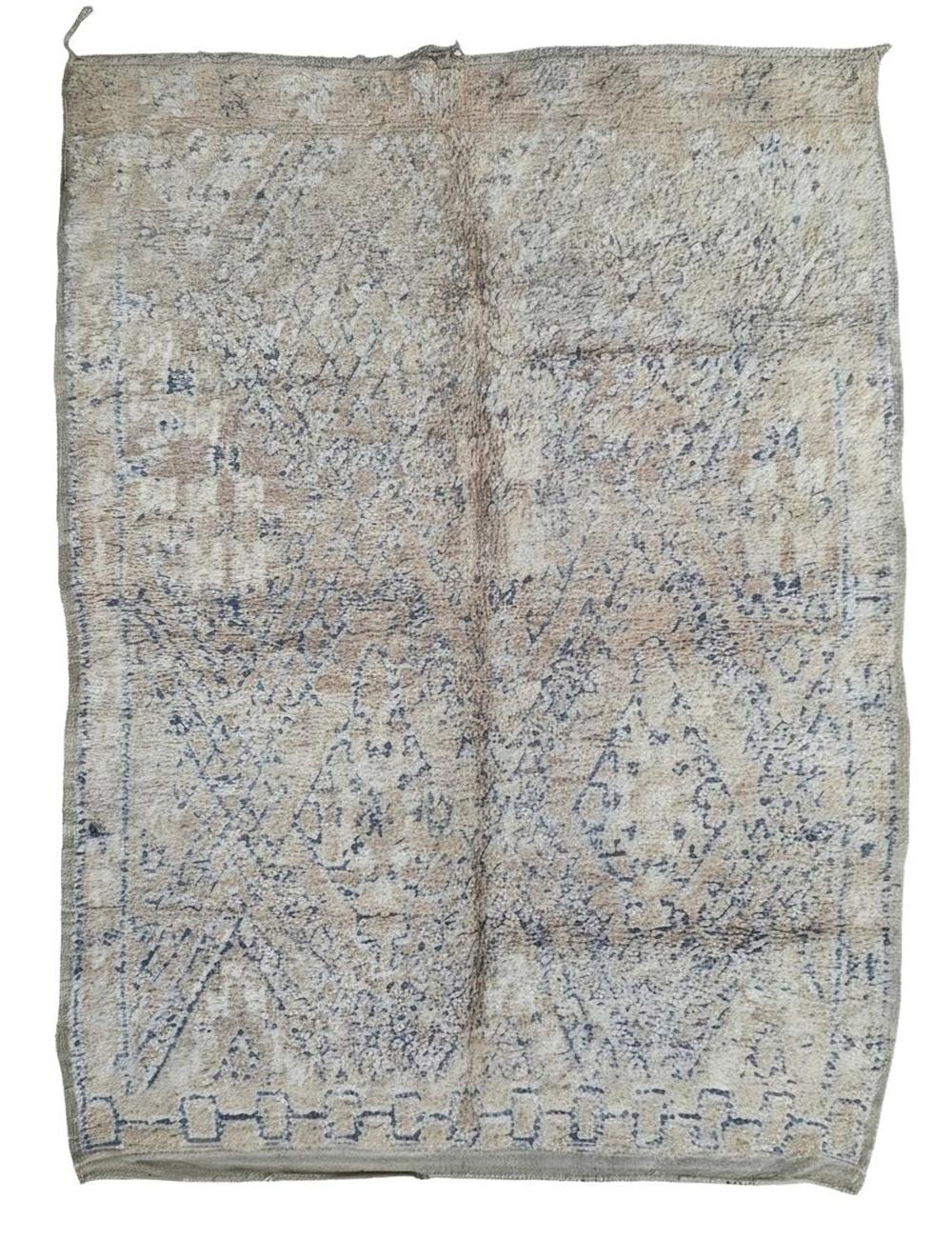 Handwoven Wool Rug with Faded Tribal Motifs  9.8 x 7.15 ft / 300 x 218 cm