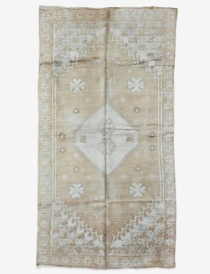 Vintage Honey Beige Moroccan Rug 10.3 x 5.4 ft / 313 x 165 cm