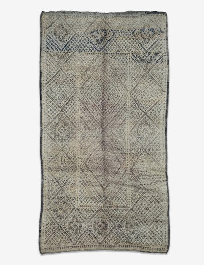 Vintage Beni M'Guild Wool Diamond Rug 11.7 x 6.23 ft / 358 x 190 cm
