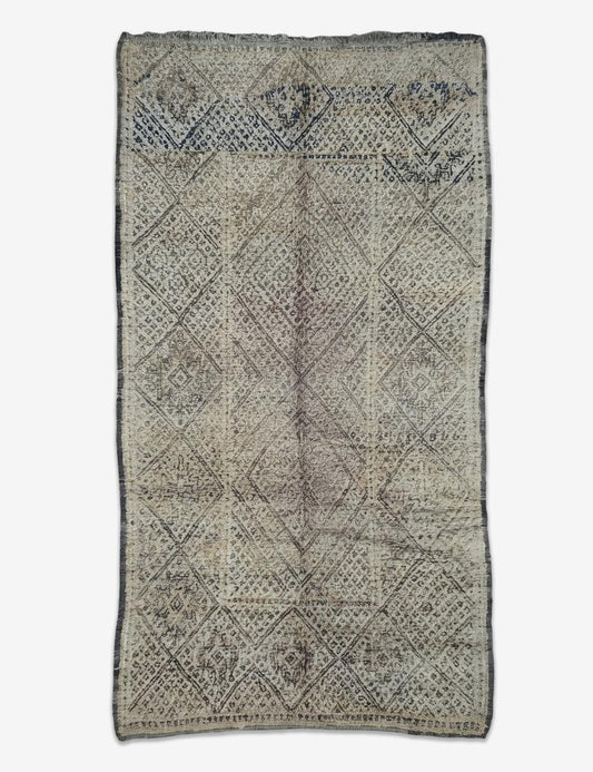 Vintage Beni M'Guild Wool Diamond Rug 11.7 x 6.23 ft / 358 x 190 cm