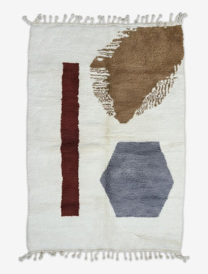 Boujad Berber Wool Rug Abstract Sculptural 9.8 x 6.76 ft / 298 x 206 cm