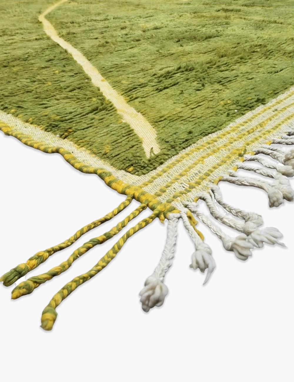 Green Beni Ourain Rug 13.6 x 10.5 ft / 416 x 320 cm
