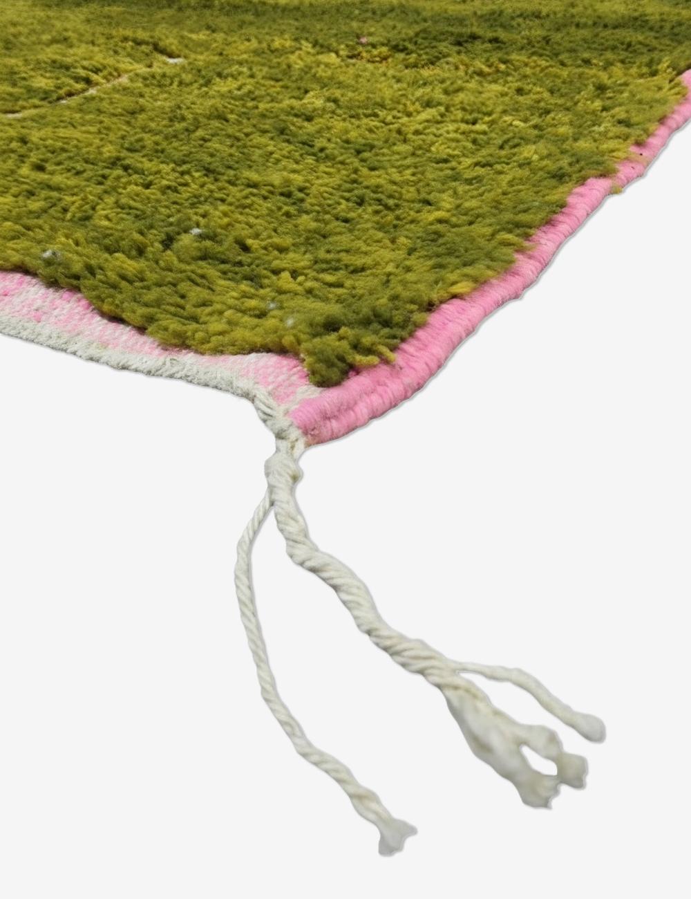 Green Moroccan Wool Rug 10.2 x 8.2 ft / 310 x 250 cm