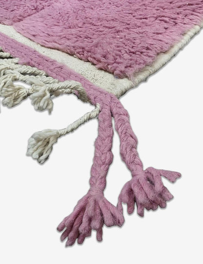 Handwoven Boujad Wool Rug Orchid Pink Vein 12.8 x 9.51 ft / 390 x 290 cm