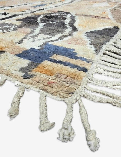 Modern Boujad Rug | Sunset Wool Moroccan Rug 6.7 x 5.15 ft / 204 x 157 cm