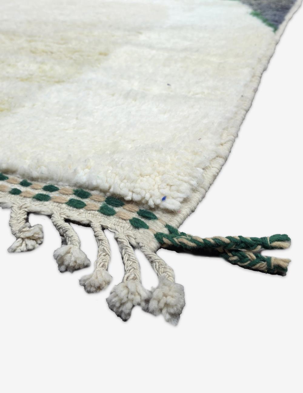 Color Block Berber Wool Runner Rug 14.8 x 4 ft / 450 x 122 cm