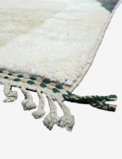 Color Block Berber Wool Runner Rug 14.8 x 4 ft / 450 x 122 cm