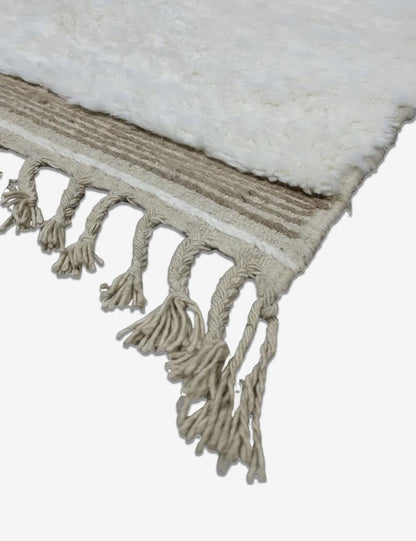 Contemporary White Berber Rug 9.6 x 7.7 ft / 294 x 237 cm