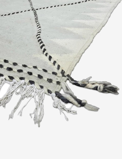 Flatwoven Diamond Lattice Boujad Wool Rug 9.4 x 6.36 ft / 285 x 194 cm