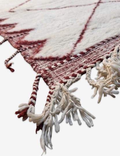 Modern Geometric Burgundy Diamond Rug 11.6 x 8.86 ft / 353 x 270 cm