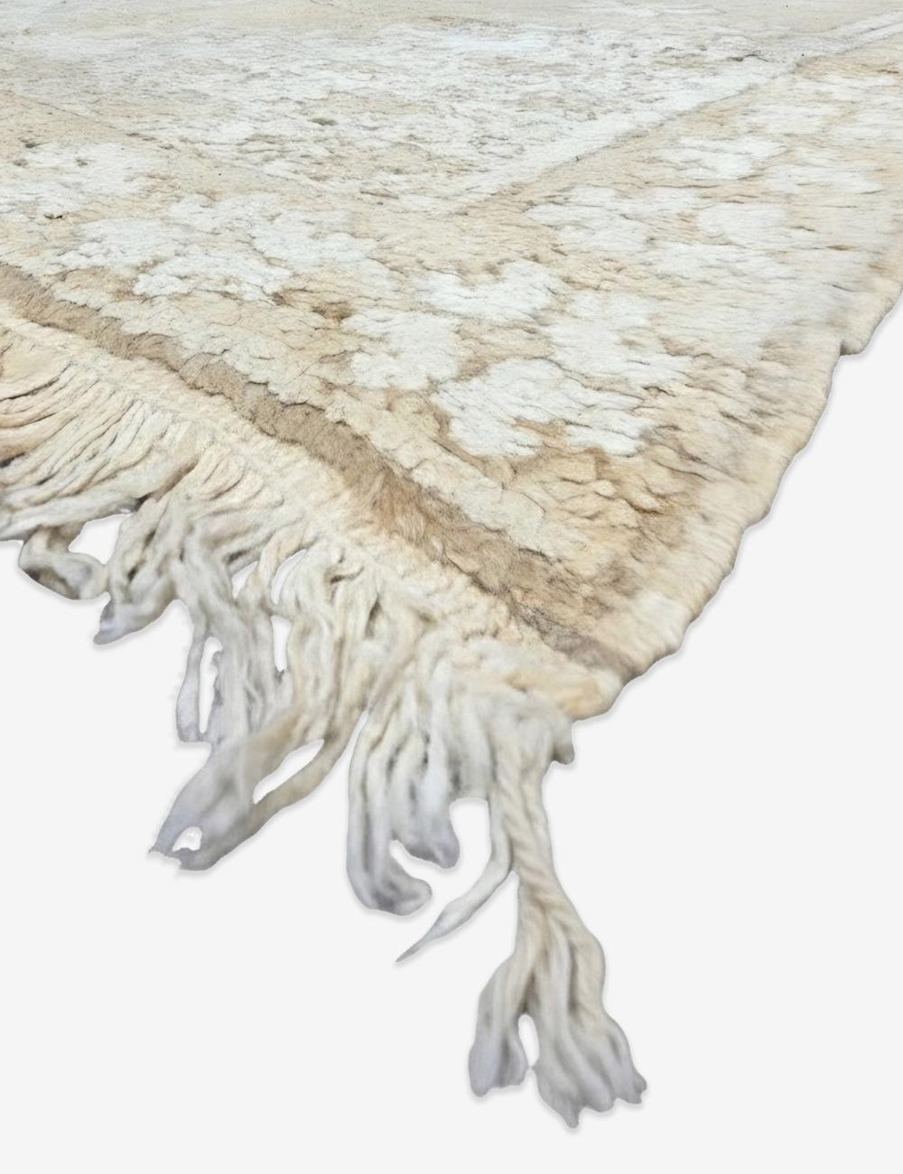 Vintage Honey Beige Moroccan Rug 10.3 x 5.4 ft / 313 x 165 cm