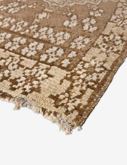 Vintage Earthy Medallion Azilal Rug 5.9 x 2.49 ft / 180 x 76 cm