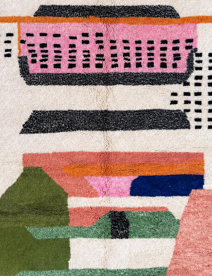 Abstract Color Blocks Beni Mrirt Rug