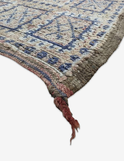 Diamond Lattice Cross Motif Modern Boujad Wool Rug 10.6 x 6.23 ft / 324 x 190 cm
