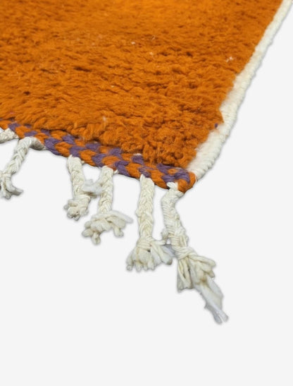 Rust Orange Purple Color Block Boujad Wool Rug 10.1 x 7.91 ft / 308 x 241 cm