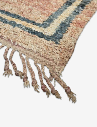 Blush Pink Berber Vintage Rug 10.5 x 6.1 ft / 320 x 186 cm