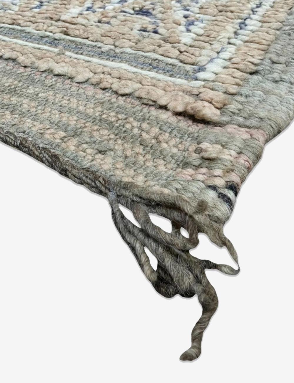 Diamond Lattice Tribal Motif Vintage Beni M'Guild Wool Rug 6.1 x 5.58 ft / 186 x 270 cm