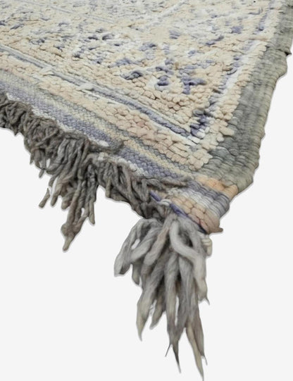 Dusty Blush Diamond Lattice Vintage Beni M'Guild Wool Rug 10.6 x 6.89 ft / 322 x 210 cm