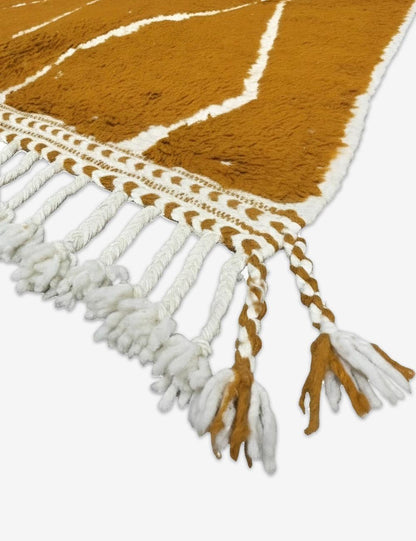 Contemporary Copper Berber Rug 5.1 x 4.1 ft / 156 x 125 cm