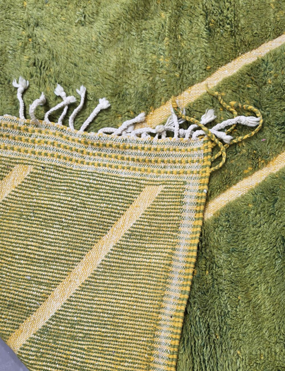 Green Beni Ourain Rug 13.6 x 10.5 ft / 416 x 320 cm