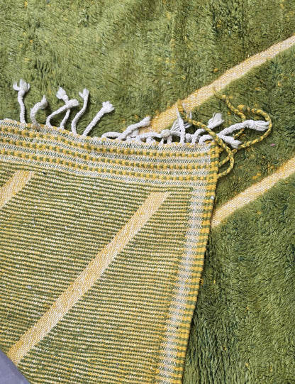 Green Beni Ourain Rug 13.6 x 10.5 ft / 416 x 320 cm