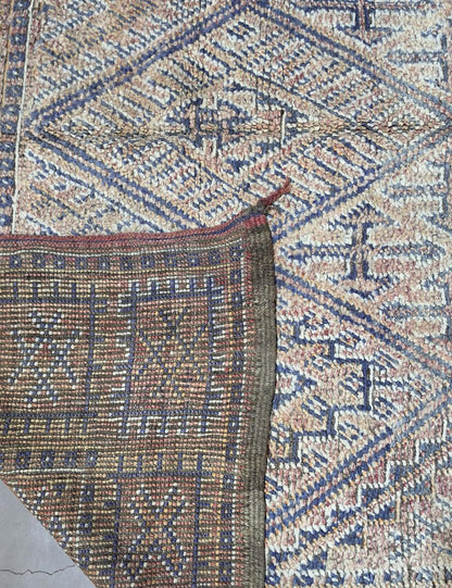 Diamond Lattice Cross Motif Modern Boujad Wool Rug 10.6 x 6.23 ft / 324 x 190 cm