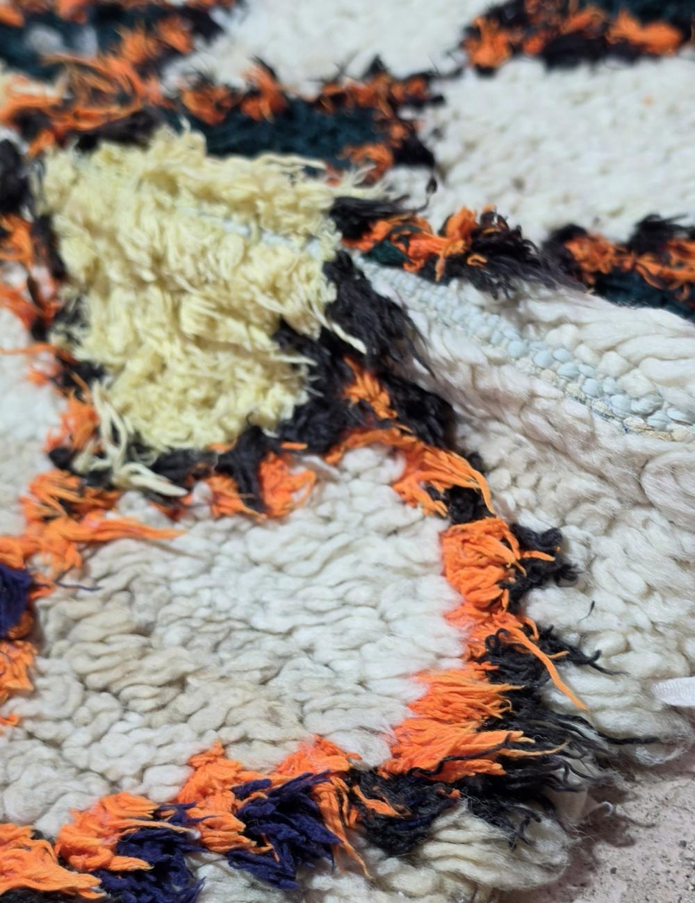 Vintage Teal and Orange Azilal Runner 5.7 x 2.56 ft / 173 x 78 cm