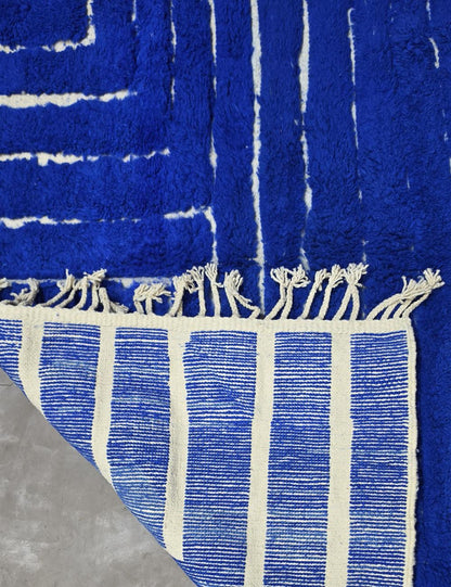 Blue Moroccan Rug 9.8 x 7.7 ft / 300 x 237 cm