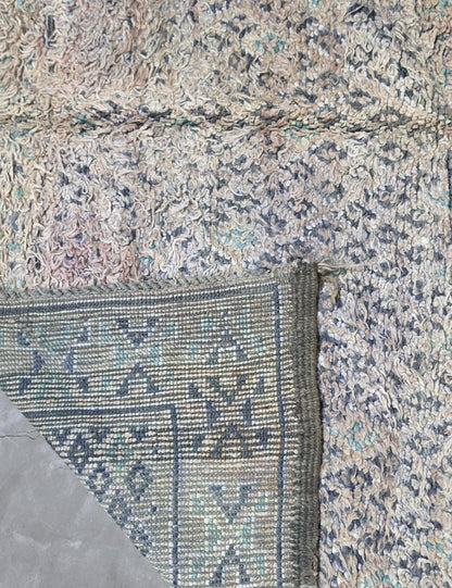 Vintage Silver-Grey Boujad Rug 10.4 x 6.33 ft / 317 x 193 cm