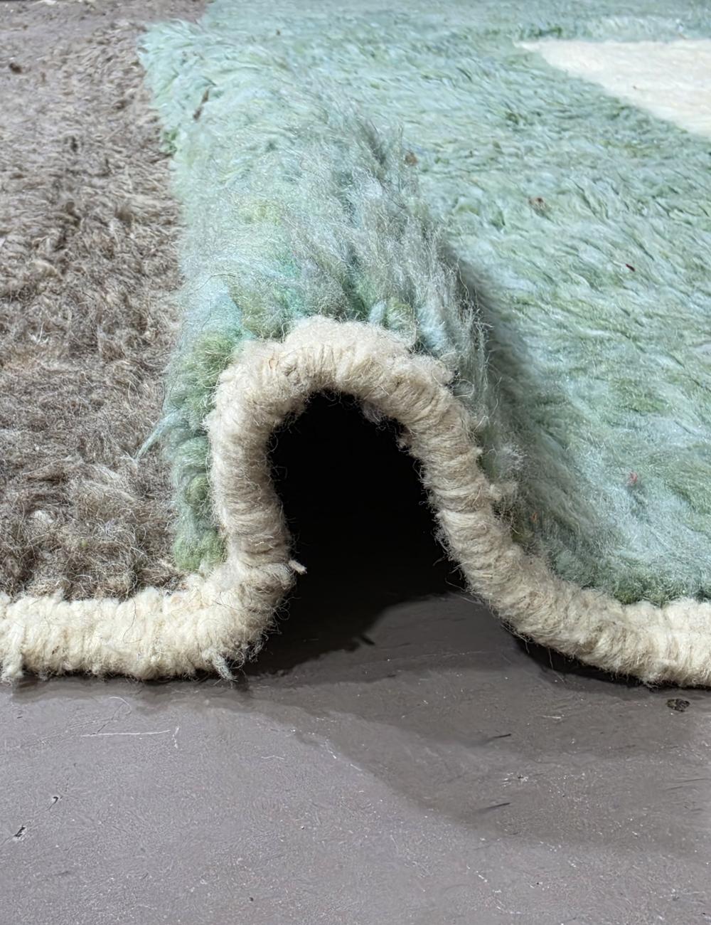 Modern Color Block Moroccan Rug 13.1 x 10.01 ft / 400 x 305 cm