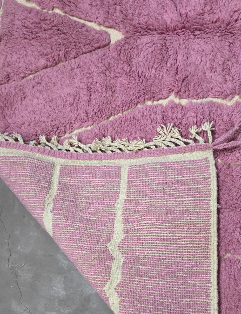 Handwoven Boujad Wool Rug Orchid Pink Vein 12.8 x 9.51 ft / 390 x 290 cm