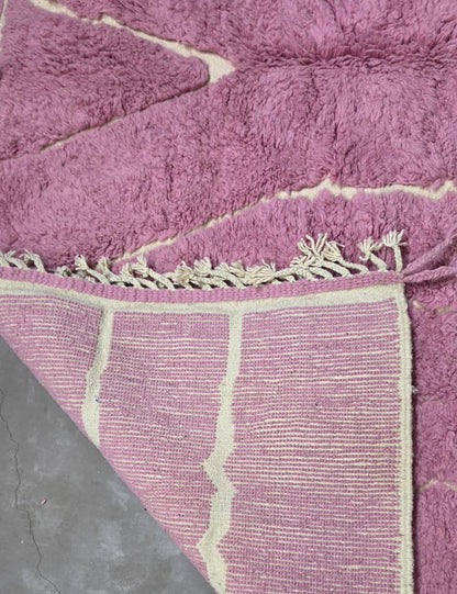 Handwoven Boujad Wool Rug Orchid Pink Vein 12.8 x 9.51 ft / 390 x 290 cm