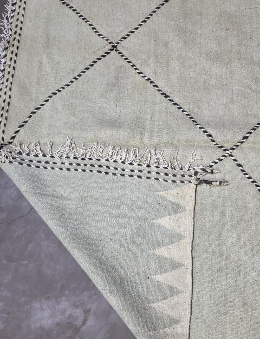 Flatwoven Diamond Lattice Boujad Wool Rug 9.4 x 6.36 ft / 285 x 194 cm
