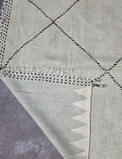 Flatwoven Diamond Lattice Boujad Wool Rug 9.4 x 6.36 ft / 285 x 194 cm