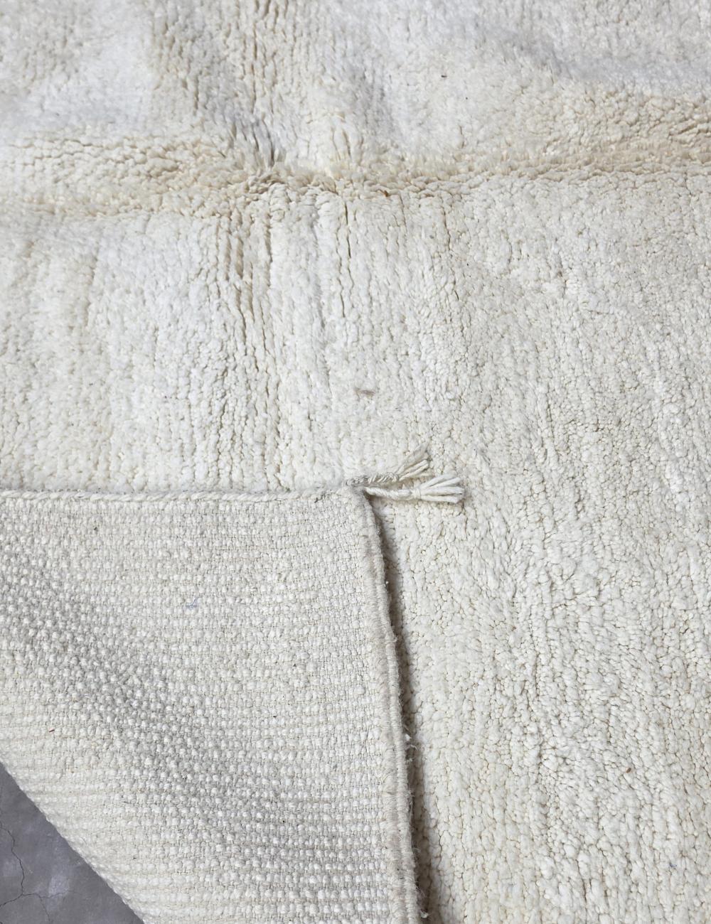 Handmade Brown and Ivory Moroccan Wool Rug