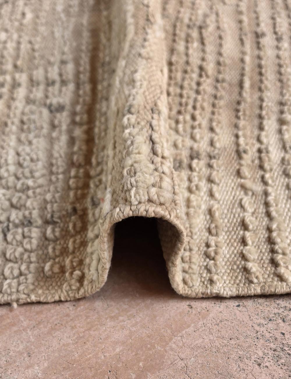 Vintage Moroccan Beige and Taupe Azilal Rug 5.4 x 2.69 ft / 166 x 82 cm