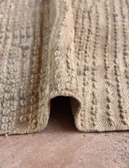 Vintage Moroccan Beige and Taupe Azilal Rug 5.4 x 2.69 ft / 166 x 82 cm