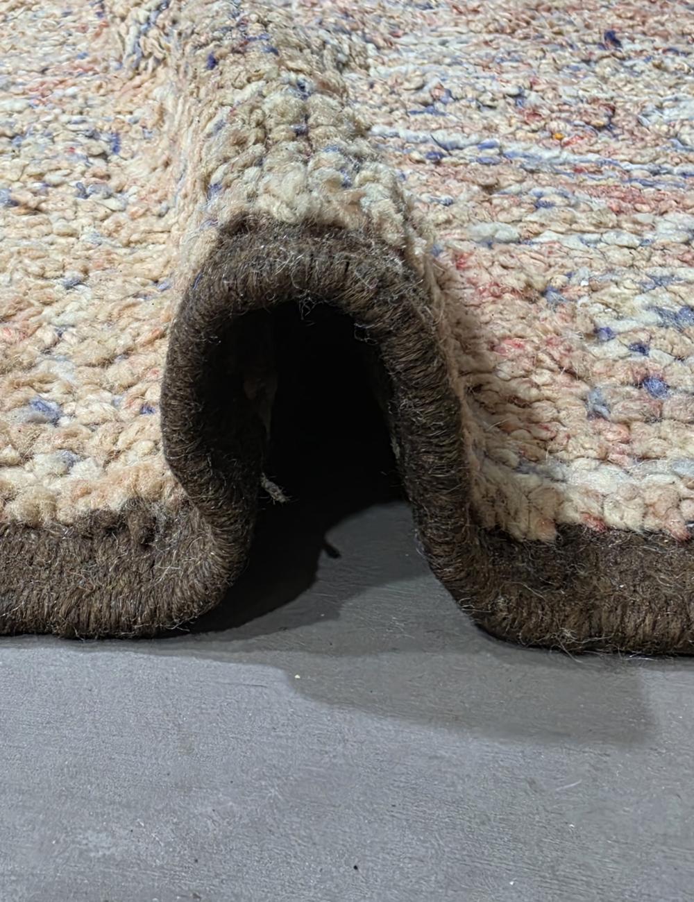 Large-Scale Diamond Lattice Vintage Beni M'Guild Wool Rug 10.8 x 6.23 ft / 330 x 190 cm