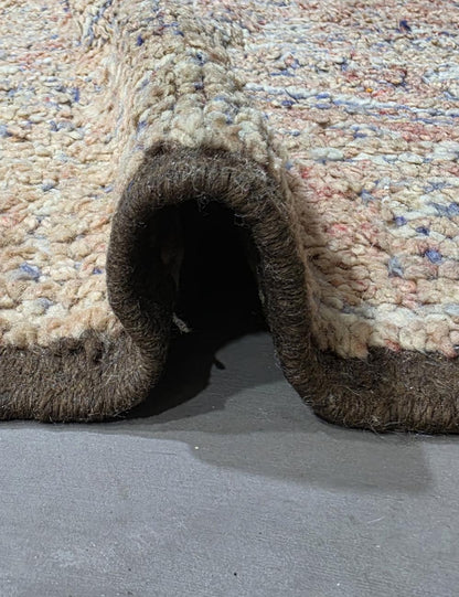 Large-Scale Diamond Lattice Vintage Beni M'Guild Wool Rug 10.8 x 6.23 ft / 330 x 190 cm