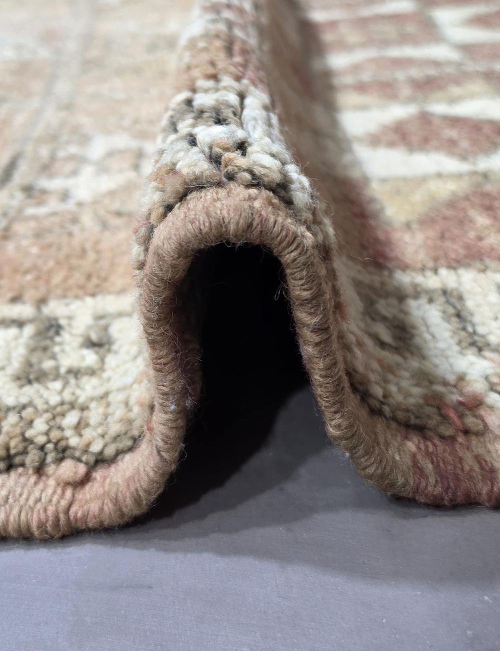 Authentic Vintage Moroccan Rug 7.1 x 6.2 ft / 215 x 190 cm
