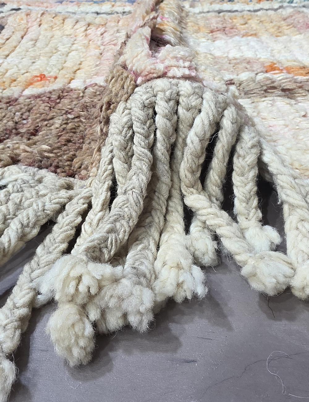 Modern Boujad Rug | Sunset Wool Moroccan Rug 6.7 x 5.15 ft / 204 x 157 cm