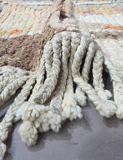 Modern Boujad Rug | Sunset Wool Moroccan Rug 6.7 x 5.15 ft / 204 x 157 cm