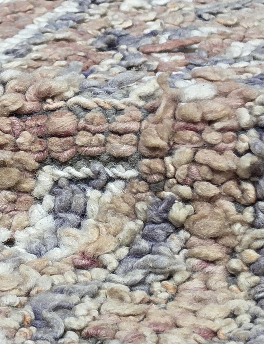 Dusty Blush Diamond Lattice Vintage Beni M'Guild Wool Rug 10.6 x 6.89 ft / 322 x 210 cm