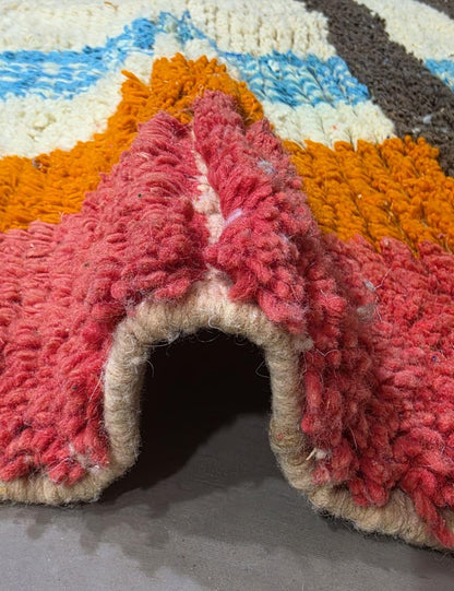Colorful Wool Moroccan Rug  8.6 x 6.79 ft / 261 x 207 cm