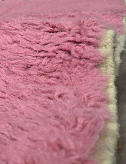 Handwoven Boujad Wool Rug Orchid Pink Vein 12.8 x 9.51 ft / 390 x 290 cm