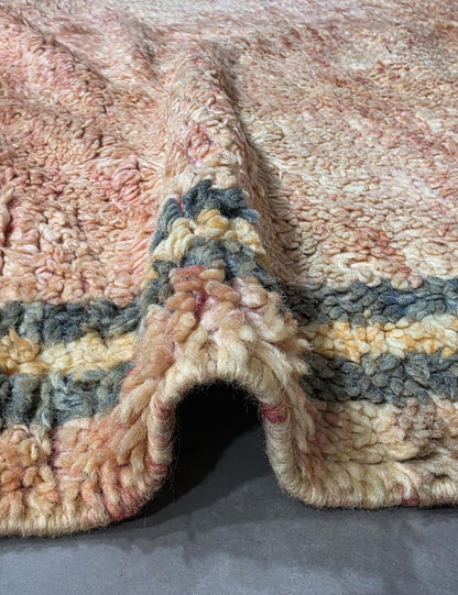 Blush Pink Berber Vintage Rug 10.5 x 6.1 ft / 320 x 186 cm